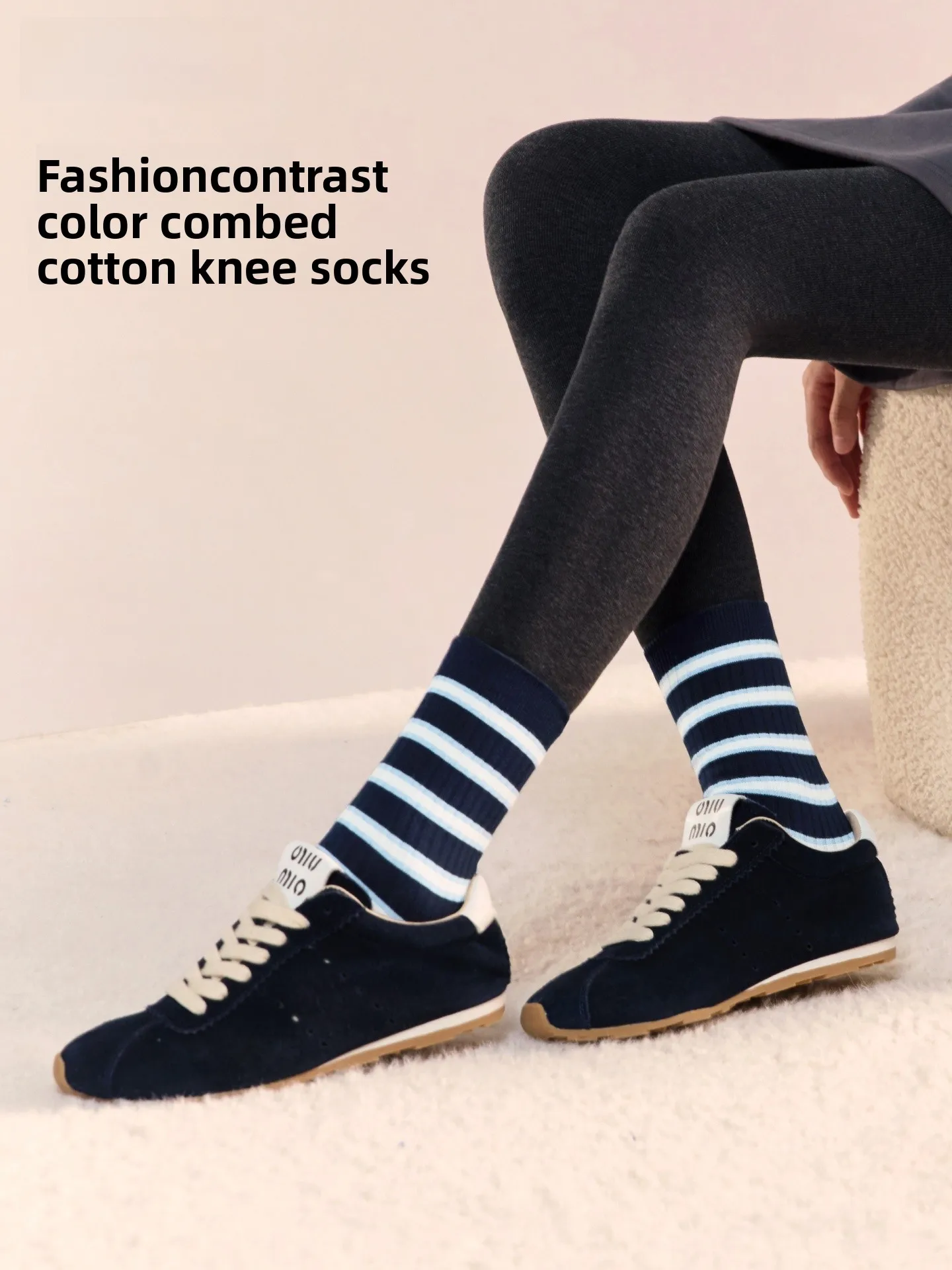 

Новые женские хлопковые носки средней длины, дышащие, с защитой от запаха, для осени и зимы, в стиле колор-блок, SIINSIIN