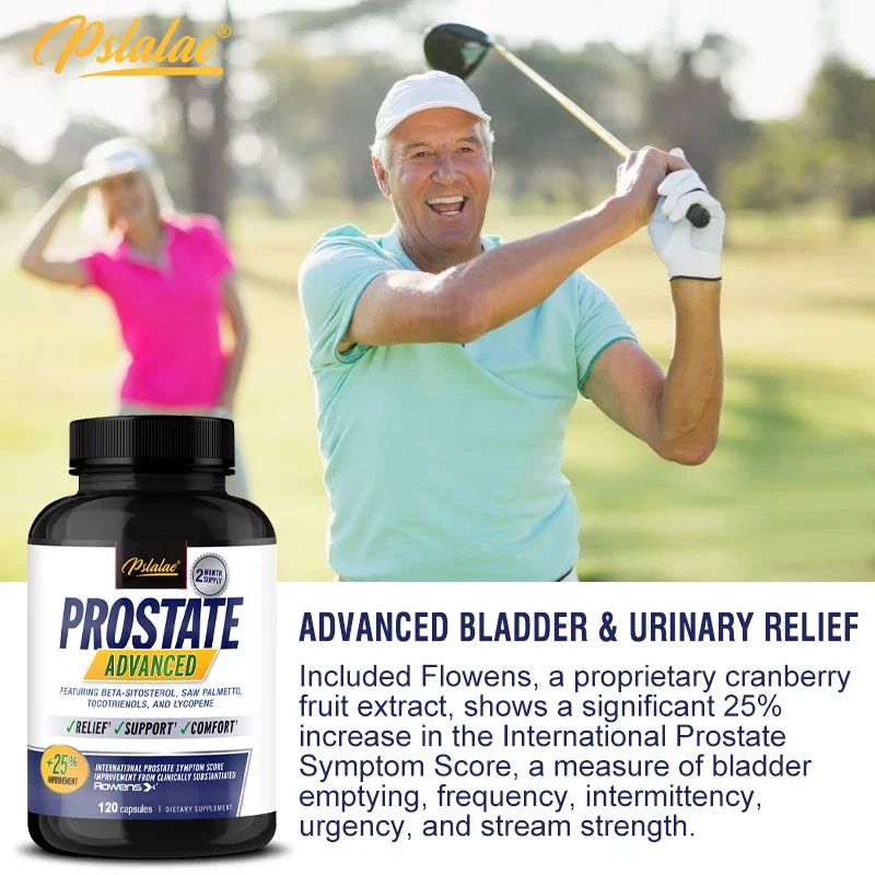 Prostate Progress Health Capsules Contain Saw Palmetto To Reduce Bathroom Trips and Relieve Bladder and Urination Problems