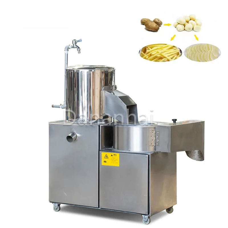 

Factory Fully Automatic Potato Cutting Machine, Electric Potato Peeling And Slicing Machine