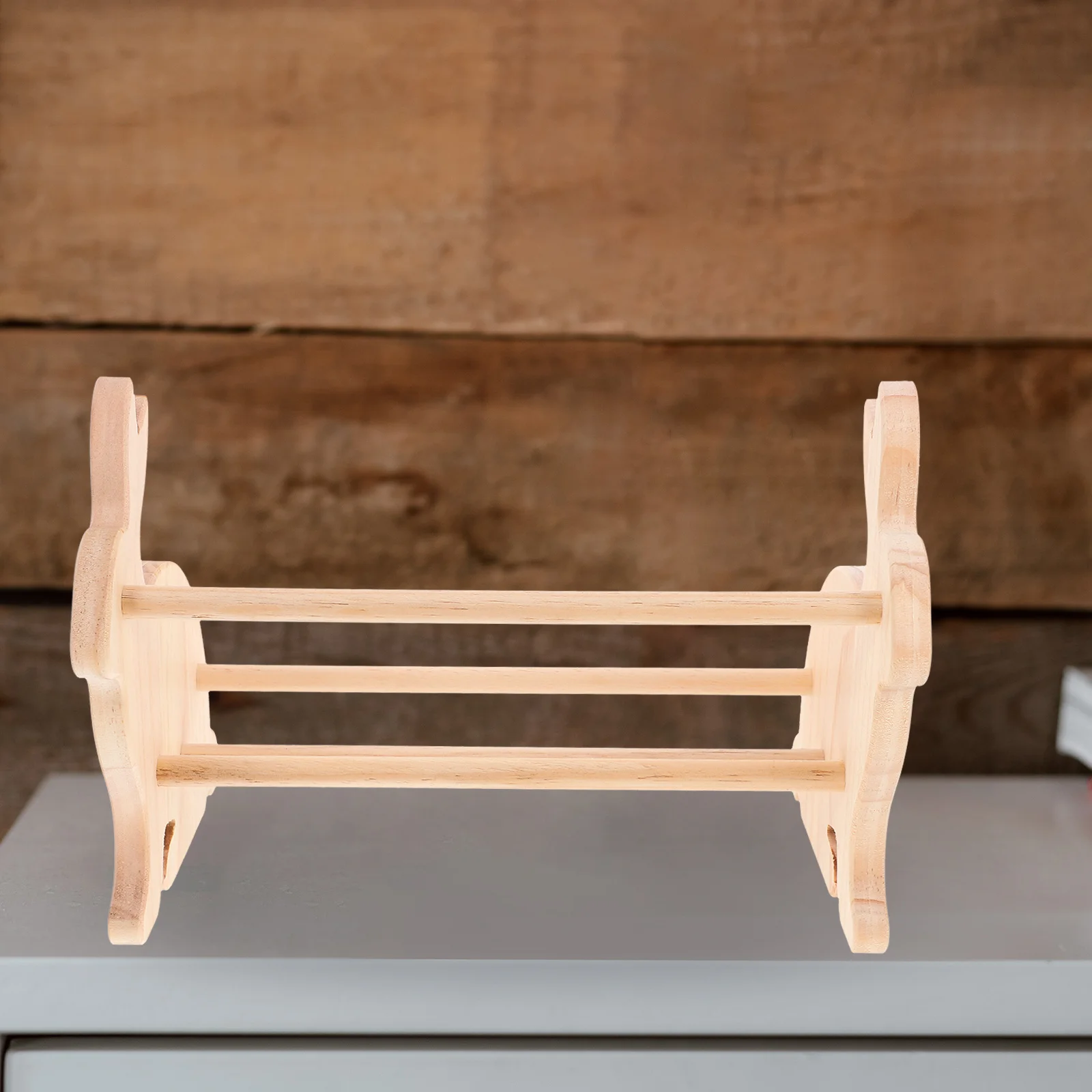 

Rabbit Shaped Wooden Bookshelf Desktop Organizer for Books and Files Small Book Stand Storage Rack Decorative Wood Book Holder