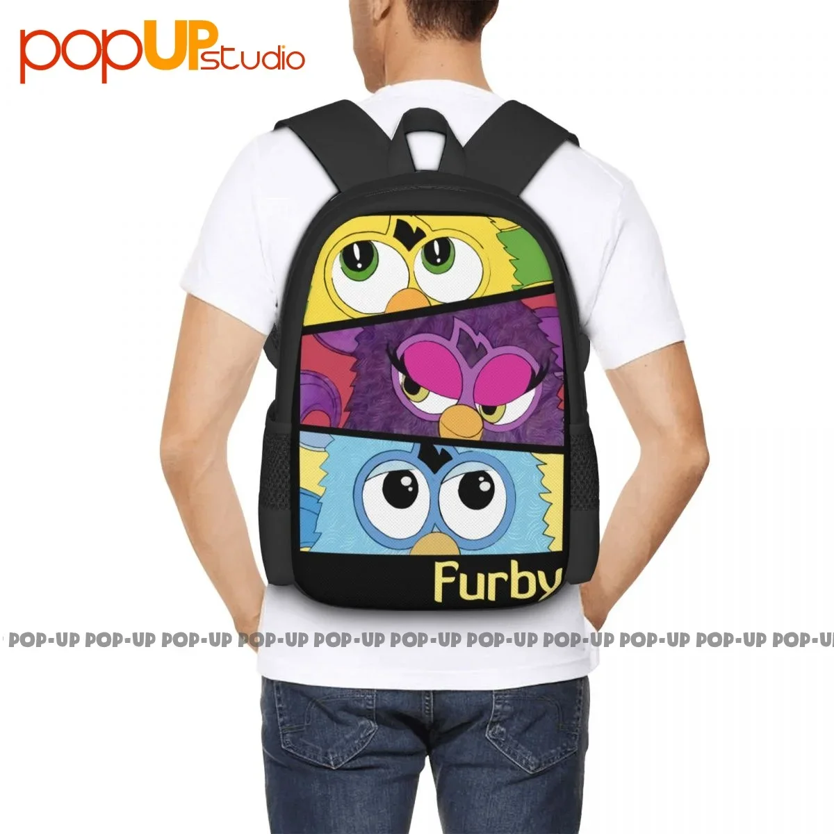 Furby Backpack Large Capacity School Art Print 3d Printing School Sport Bag