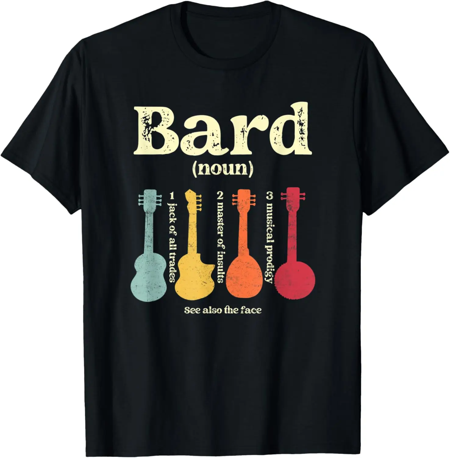 Bard Class Tabletop Definition Musical Prodigy Instrument T-Shirt