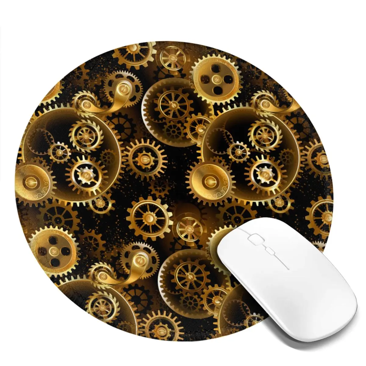 Retro Steampunk Mouse Pad Brass Gears Print Best Rubber Mousepad Armrest Colors Picture Table Mouse Mat