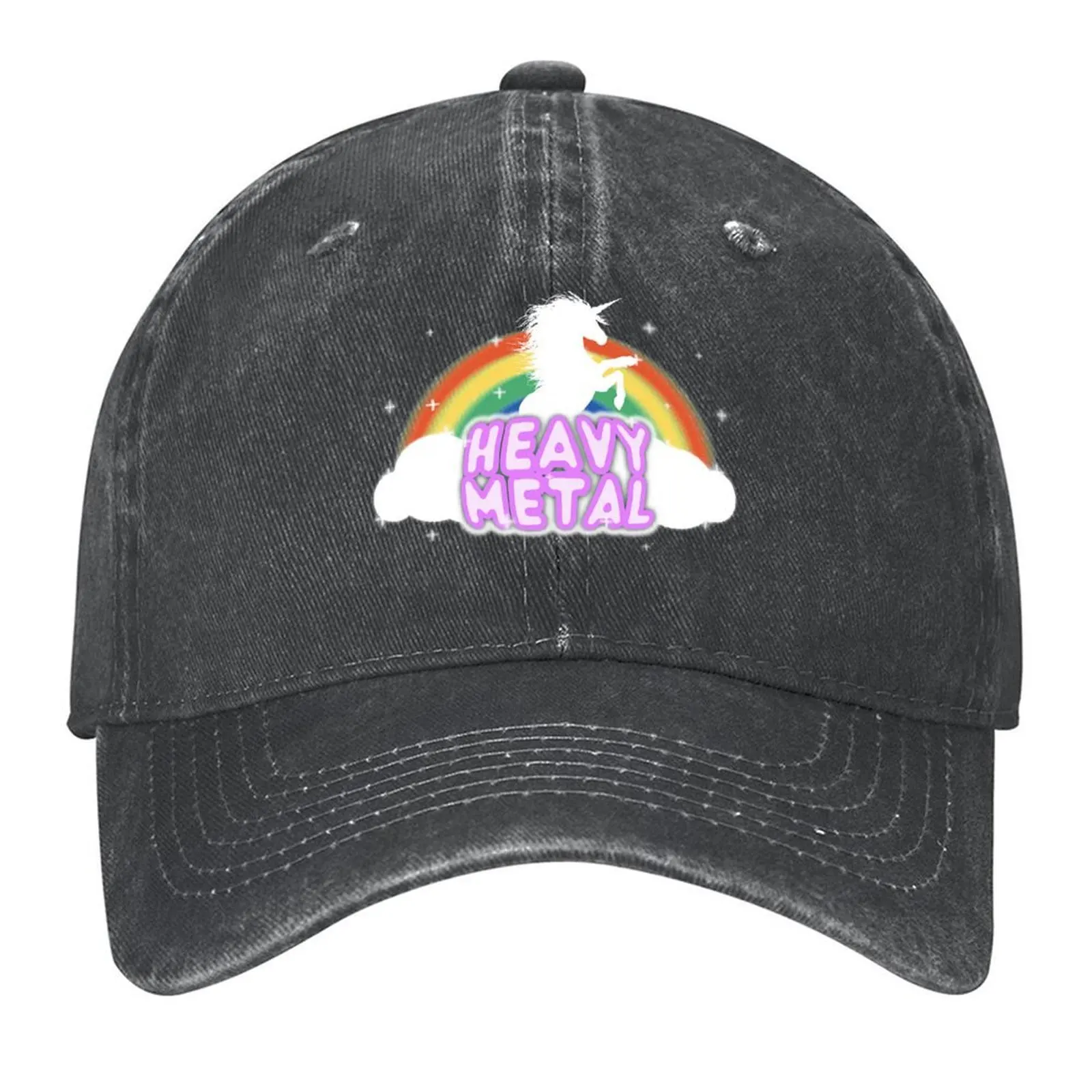 

Heavy Metal Rainbow Unicorn Baseball Cap hats on offer men's big size hat Hat Luxury Brand Snap Back Hat Ladies Men's