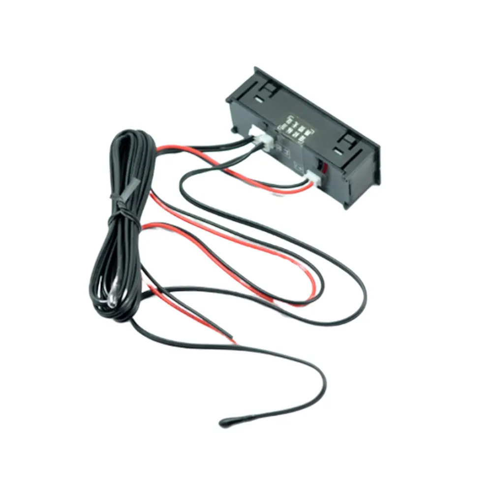 

Car Clock Module Digital Thermometer For Vehicle Refrigerator Outdoor Indoor Reptile Tank Temperature Sensor Dual Display Auto