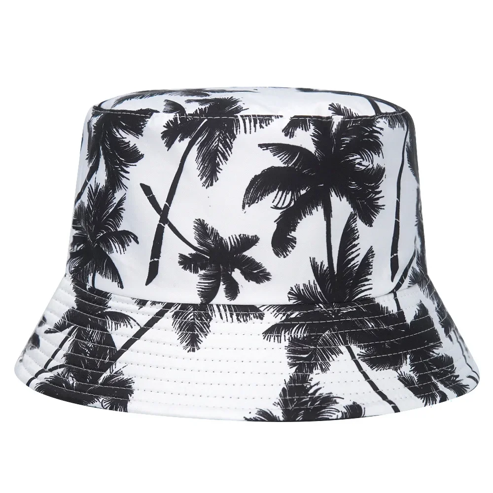 Tree Printed Bucket Hat Unisex Summer Sunscreen Panama Men Women Fashion Anti-sun Gorra Fishing Fisherman Cap Reversible Sun Hat