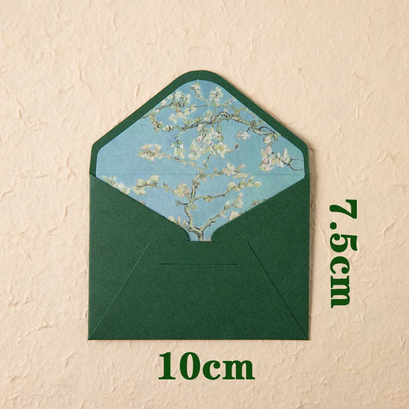 

50pcs/lots 7x10.5cm Green Envelopes for Wedding High-grade 250g Paper Invitation Small Business Stationery Supplies Storage Bag