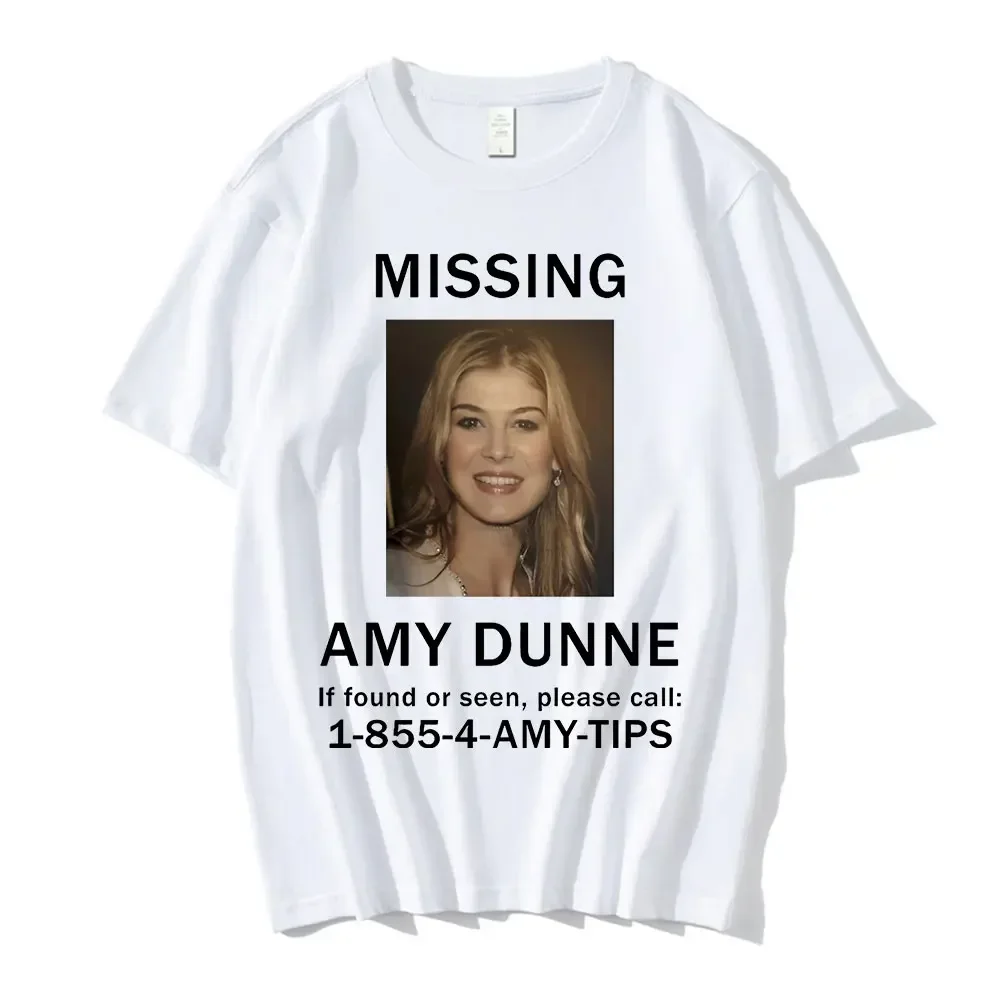 Amy Dunne Missing Poster Hip Hop Rapper Men Women T-shirt O-Neck Short Sleeves Summer Fashion Casual Unisex Oversized Tshirt