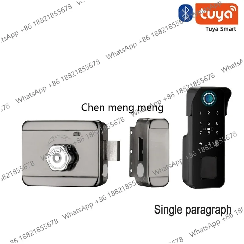Waterproof Smart Door Lock Fingerprint Outdoor Garden Remote Control Tuya APP Card Digital Code Electronic Double Rim Lock