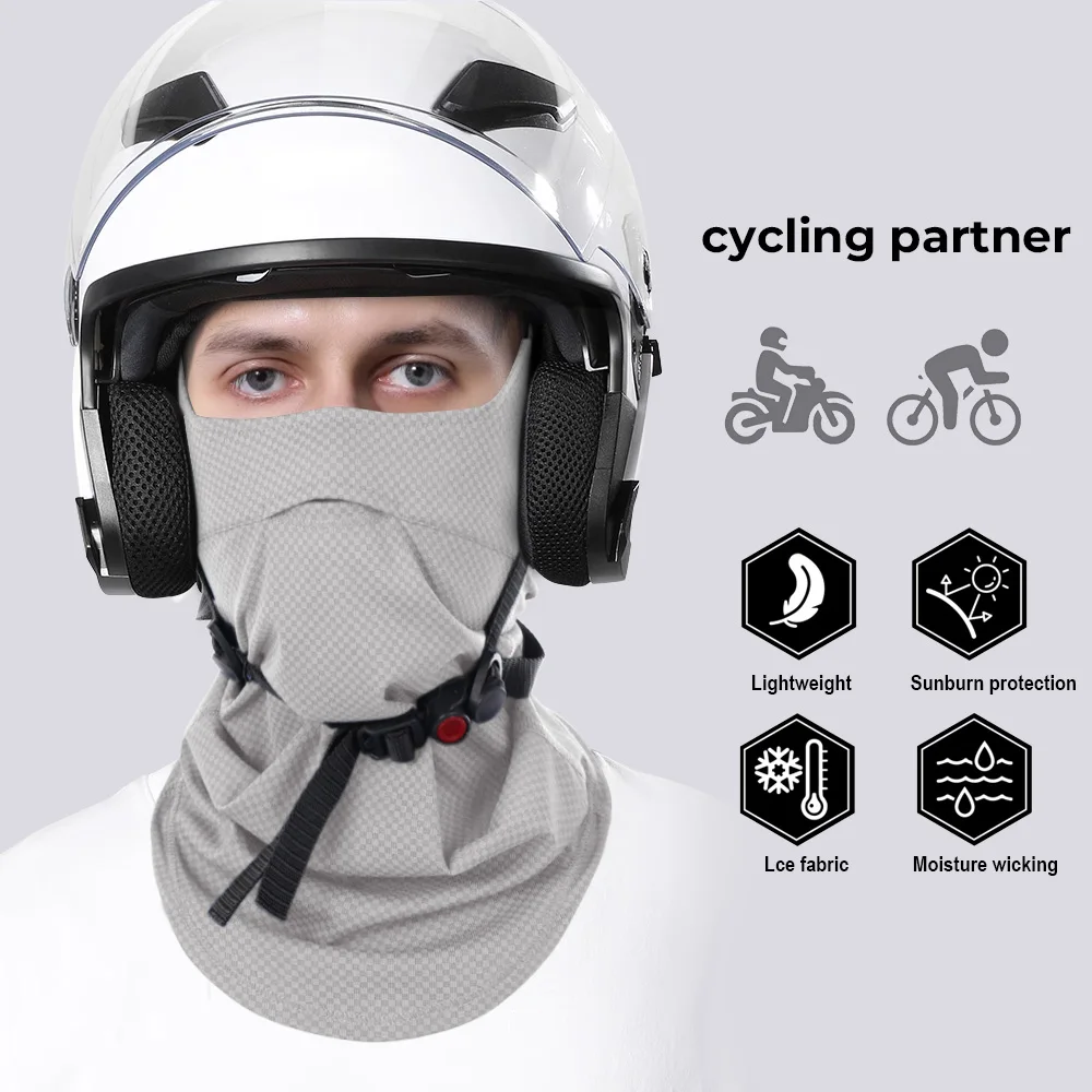 Sports Face Masks Breathable Half Mask Cool Face Cover Anti-UV Hiking Scarf Bandana for Outdoor Running Bicycle Tactical Summer