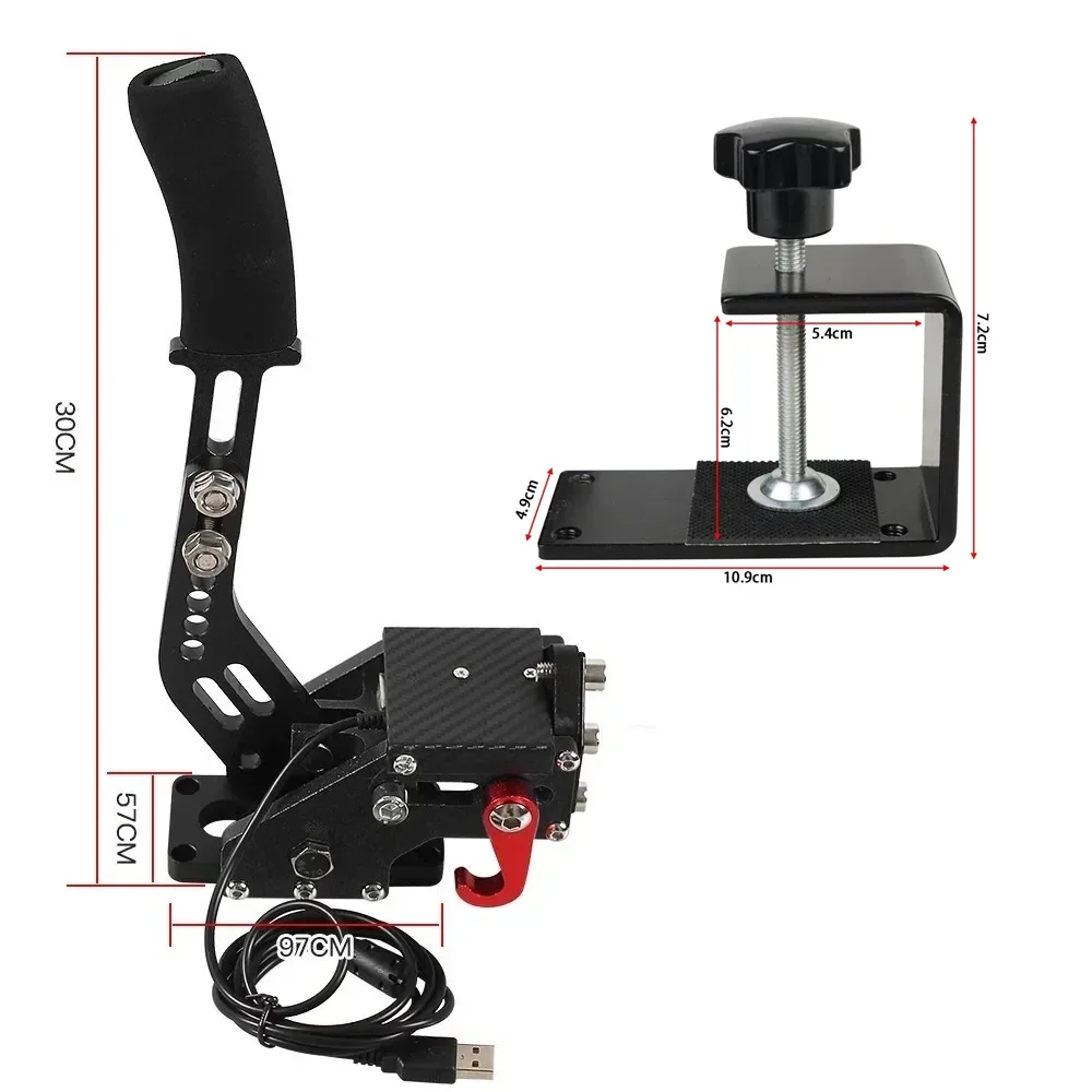 Universal Racing Game USB Handbrak &Fixed Bracket For G25/27/29 T300 T500 PC Racing Games Fanatecosw Dirt Rally