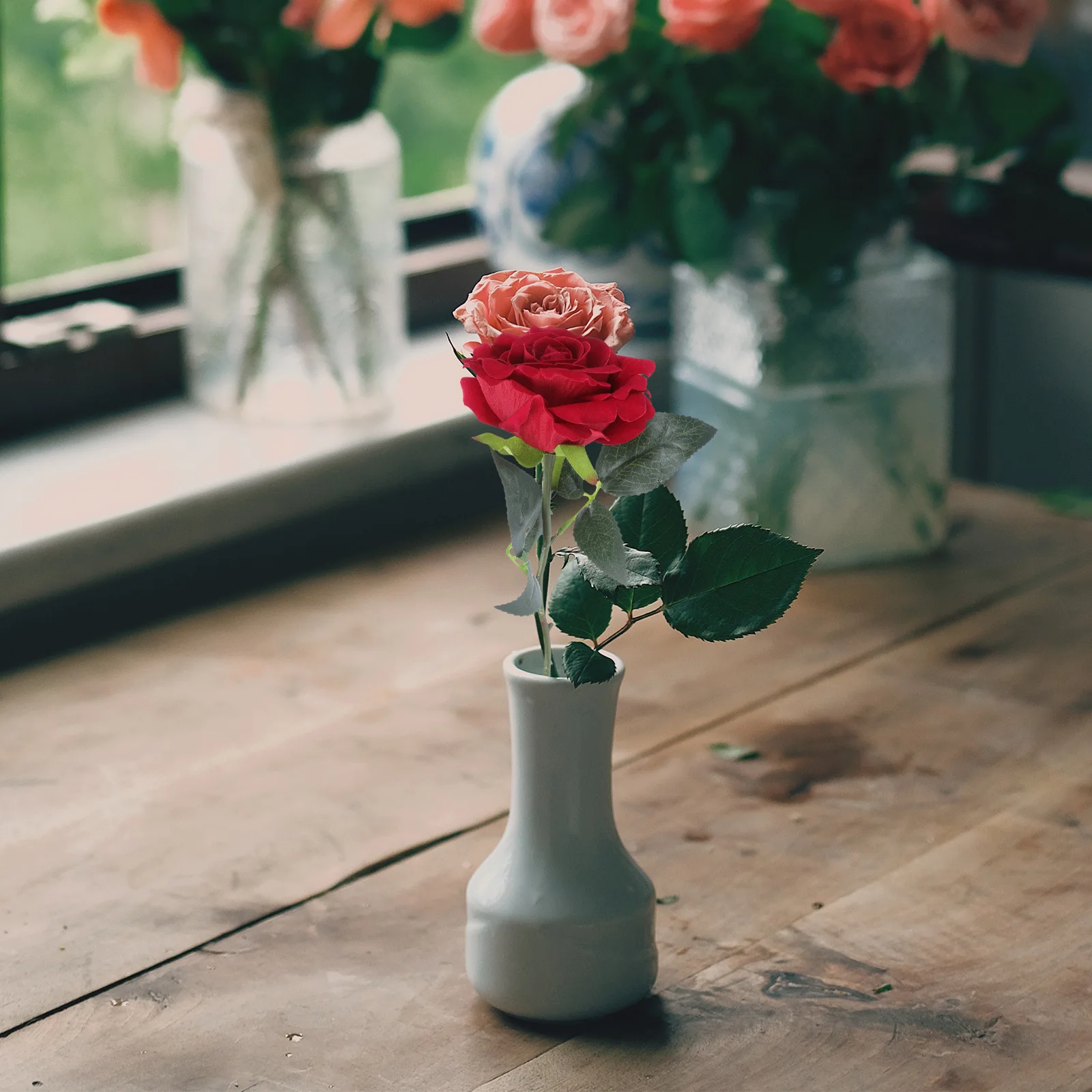 

Realistic Artificial Decorations Bridal Plants Indoor Artificial Bouquet Flower Adorn Decor Fake Flower Arrangement
