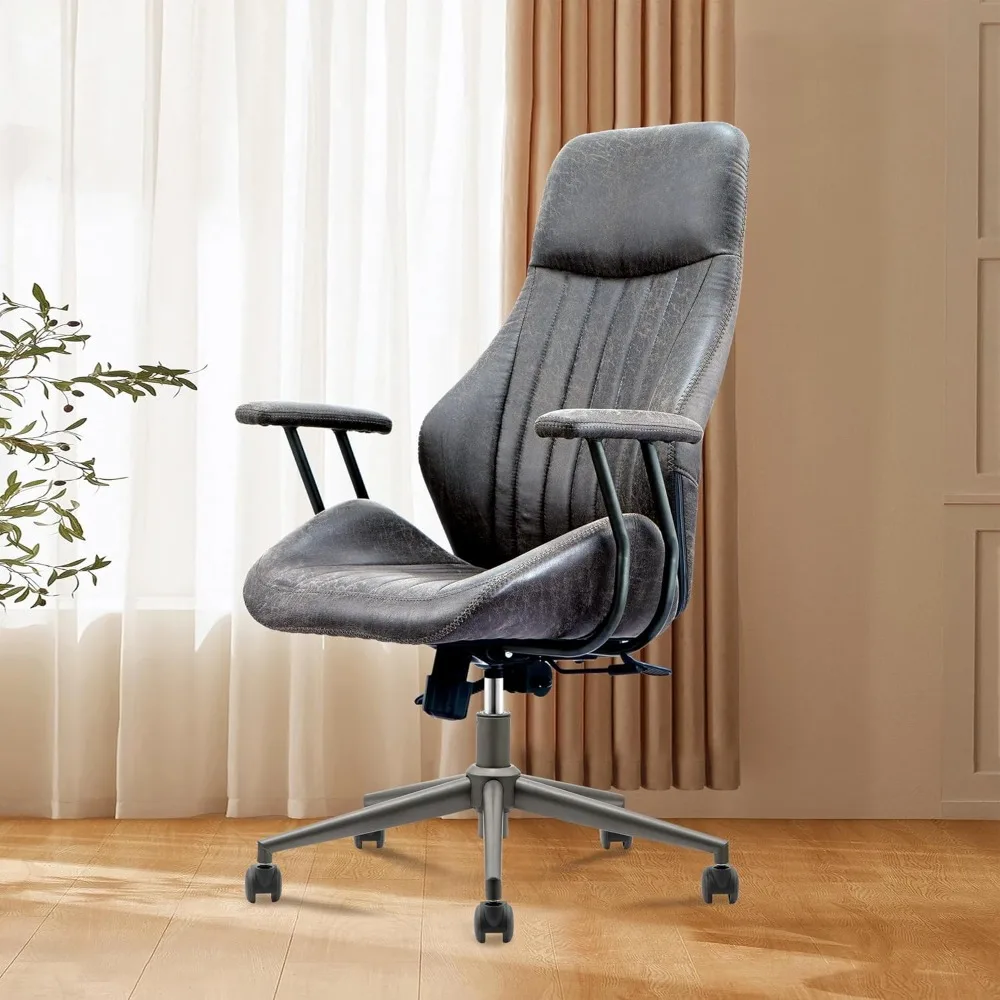 

"ergonomic high-back swivel chair with lumbar support for modern office desks"