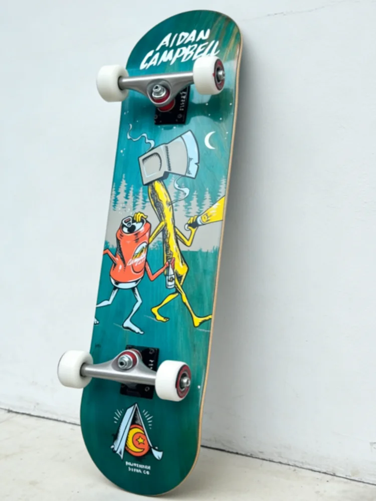 

Brand Skateboards Foundation Skateboard Double Kick Skateboard for Beginners Smooth Riding for Street Park Street Skateboard