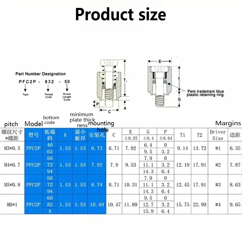 الصليب الفولاذ المقاوم للصدأ الأسير لوحة المسمار غير فلوش الربيع تحميل الترباس M3 M4 M5 M6 823 440 632 PFC2P فيليبس الربيع الجمعيات #2
