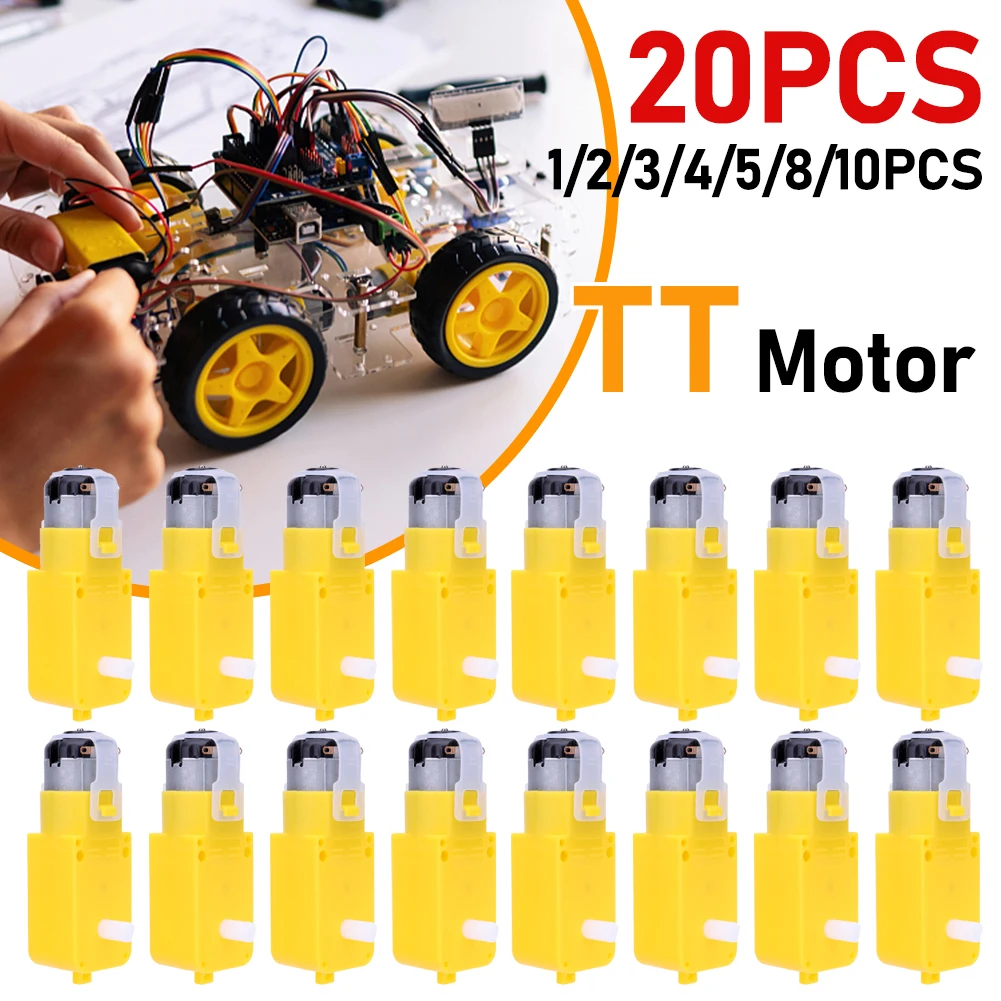 Dual Shaft Geared Motor Gearmotor Install EMC Dual Shaft TT Motor Smart Car Chassis Four Drive Car Motor for DIY Smart Car Robot