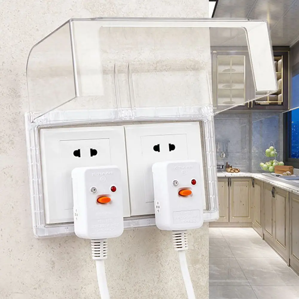 High Quality Power Outlet Waterproof Heightened 86 type Double Sockets Electric Plug Cover  Protector Switch protection box