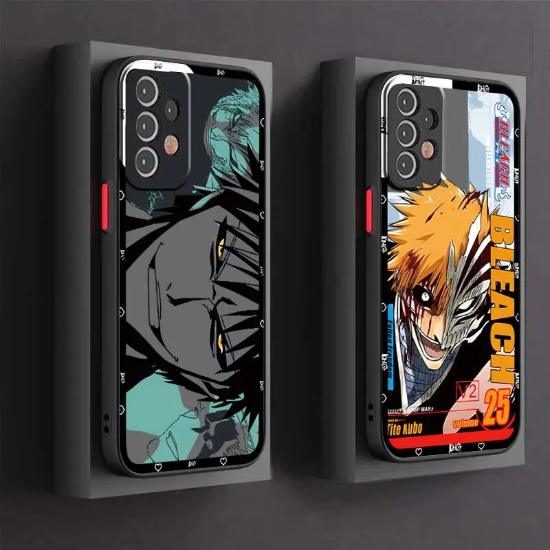 

Bleach Popular Cool Anime Phone Case For Samsung A73 A72 A71 A55 A54 A53 A52 A51 A35 A25 A15 A14 5G Frosted Translucent
