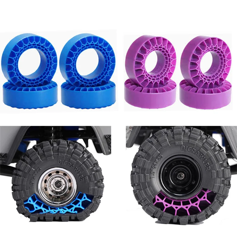 1.3 Inch Mud Tires with Silicone Double-section Sponge for 1/18 RC Crawler TRX4-M SCX24 FMS