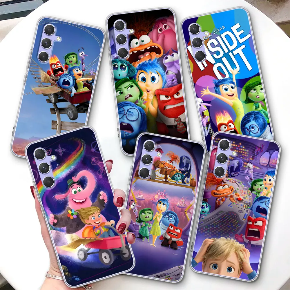 Inside Out 2 custodia per telefono Anime per Samsung Galaxy A71 A15 A24 A54 A55 A33 A35 A12 A13 A14 A22 A25 A31 A52 Cover in TPU trasparente