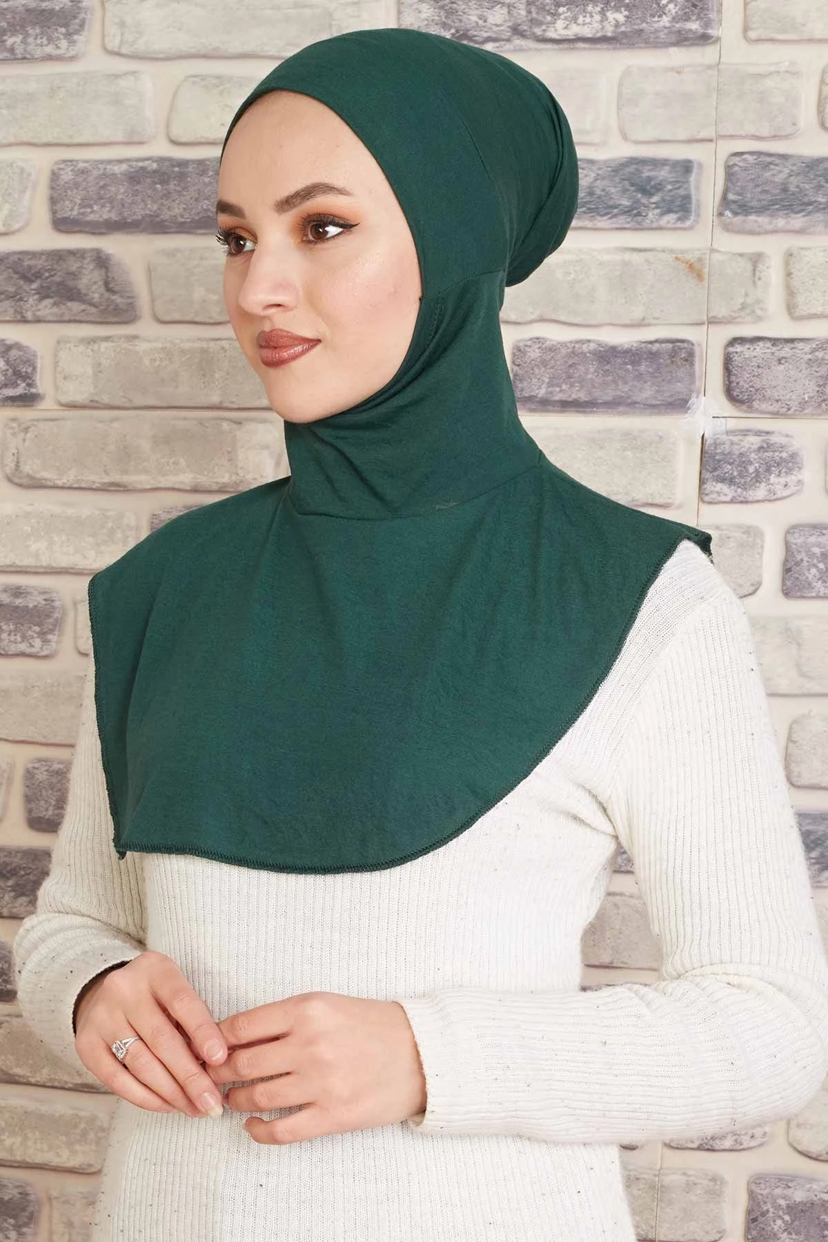 Instant Hijab Bathing Cap-Emerald Winter Autumn 2021 Muslim Women Hijab headscarf Islamic Turkey