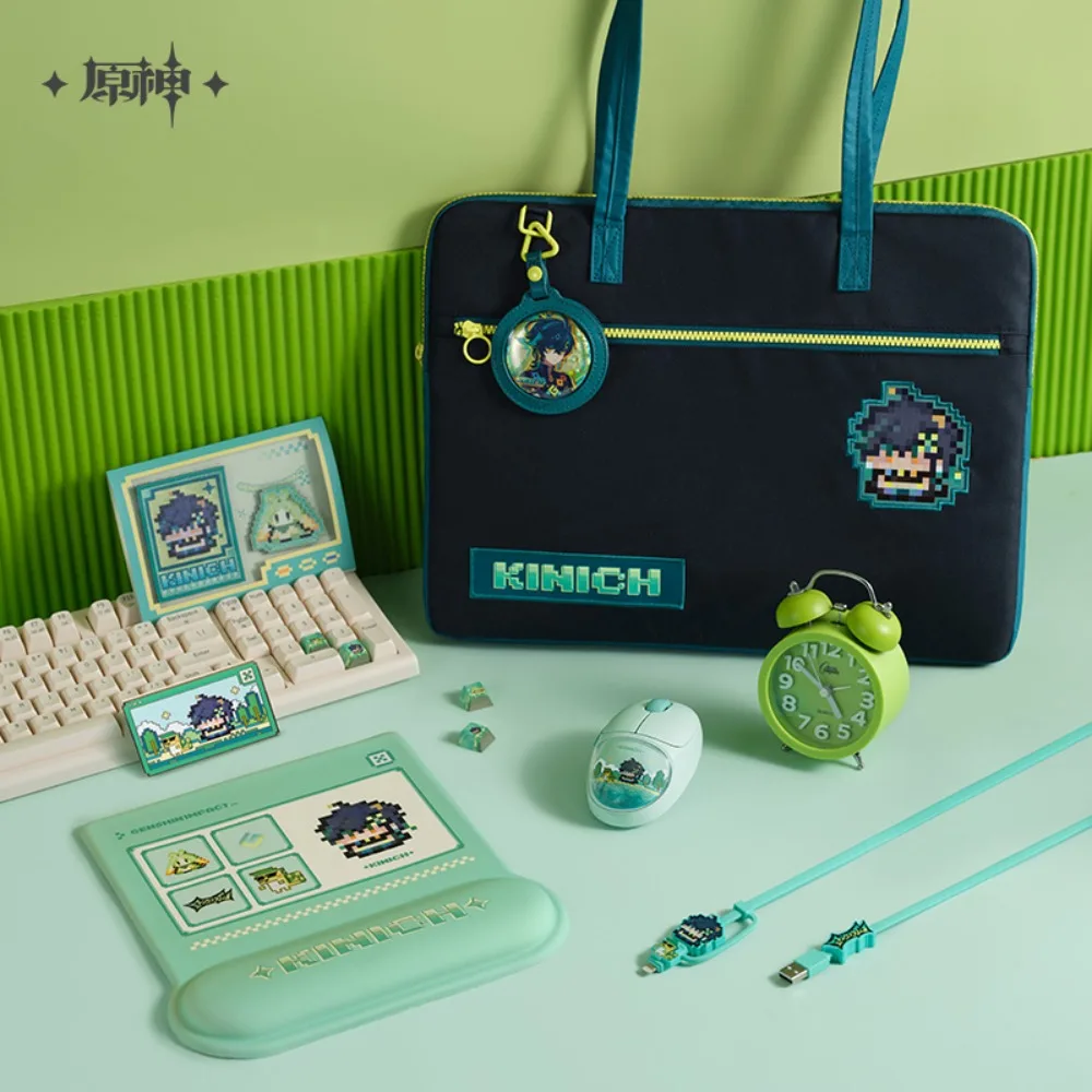 

Genshin Impact Mouse Keycaps Set Nata's Colorful Pixel Art Genich Mechanical Keyboard Mouse Pad Data Cable Game Accessory Gift