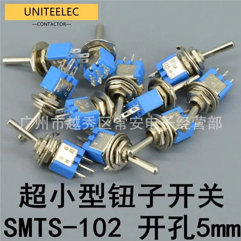 UNITEELEC Mouting Kecil Diameter 5Mm Toggle Switch 3Pin ON-ON SMTS-102
