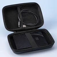 1/2pcs Portable Eva Storage Bag Zipper Pouch Mobile Phone Charger Protection Bag Mobile Hard Disk Bag U Disk Data Cable Storage 4