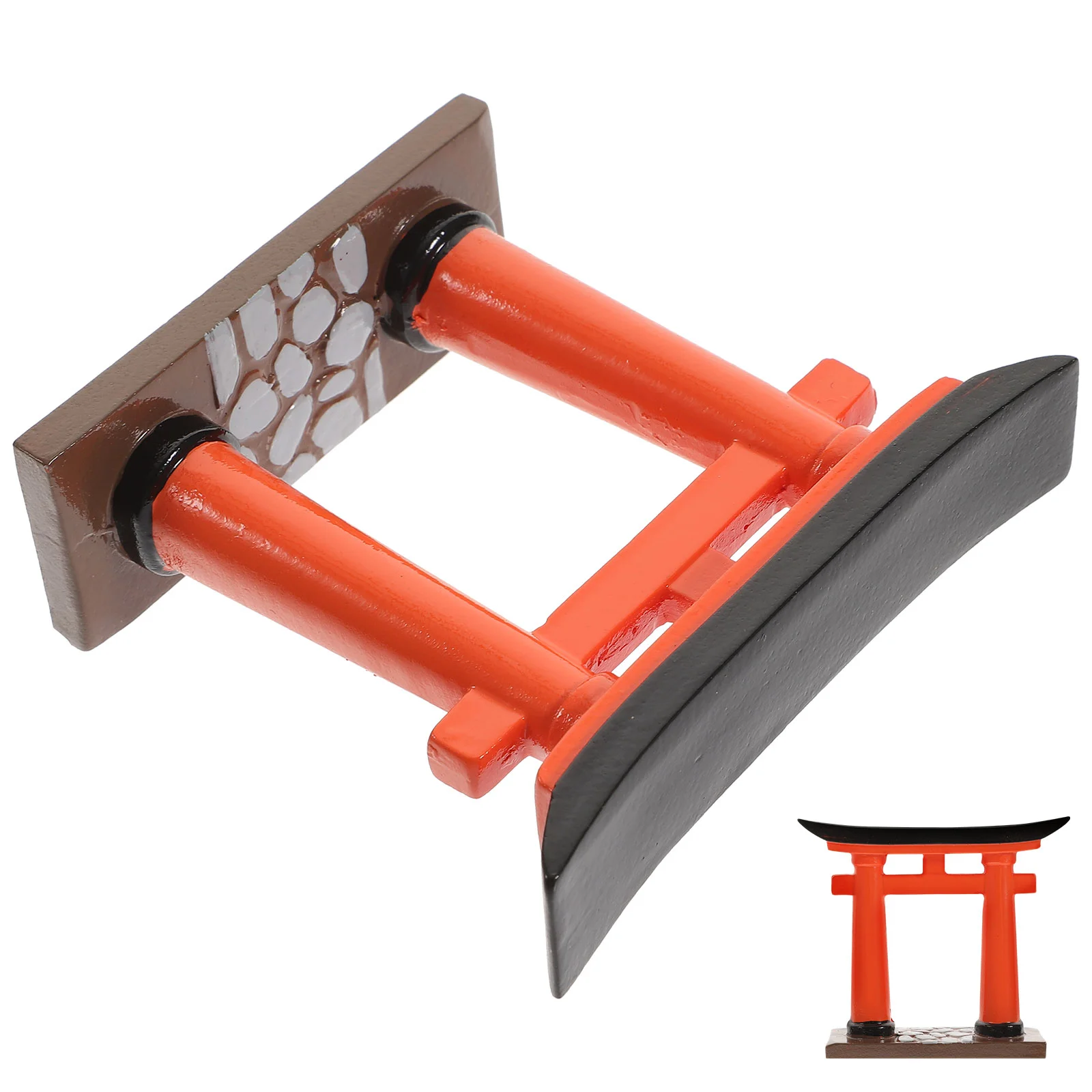 

Japanese Torii Gate Floating Turtle Basking Platform Decoration Decorations Tank Toy Small Arch
