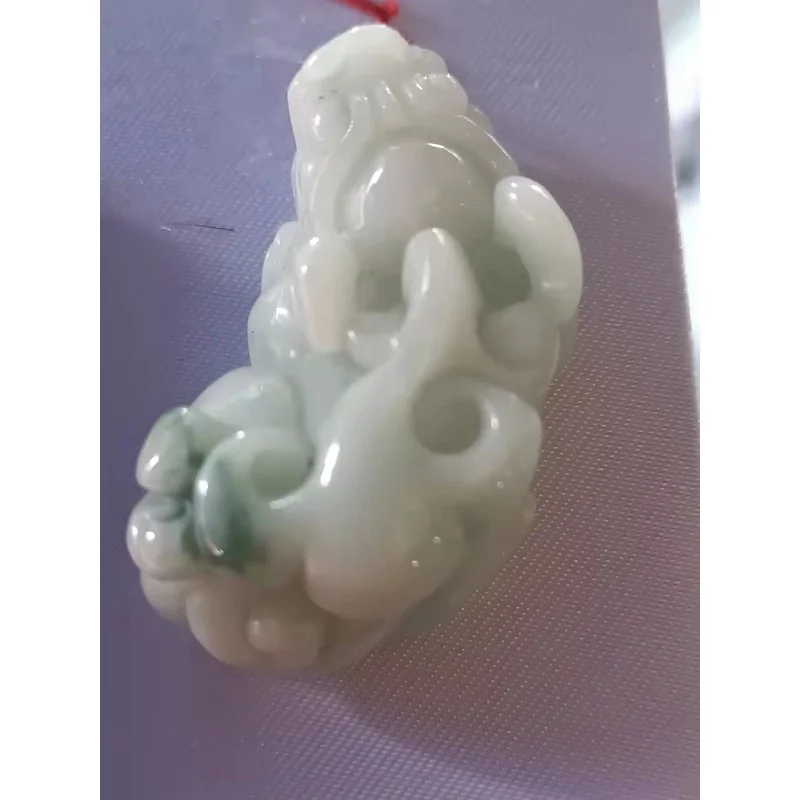 Jade Myanmar Ice Glutinous Jade Pi Xiu Pendant Men's and Women's Jade Jadeware Crafts Pendant Wholesale