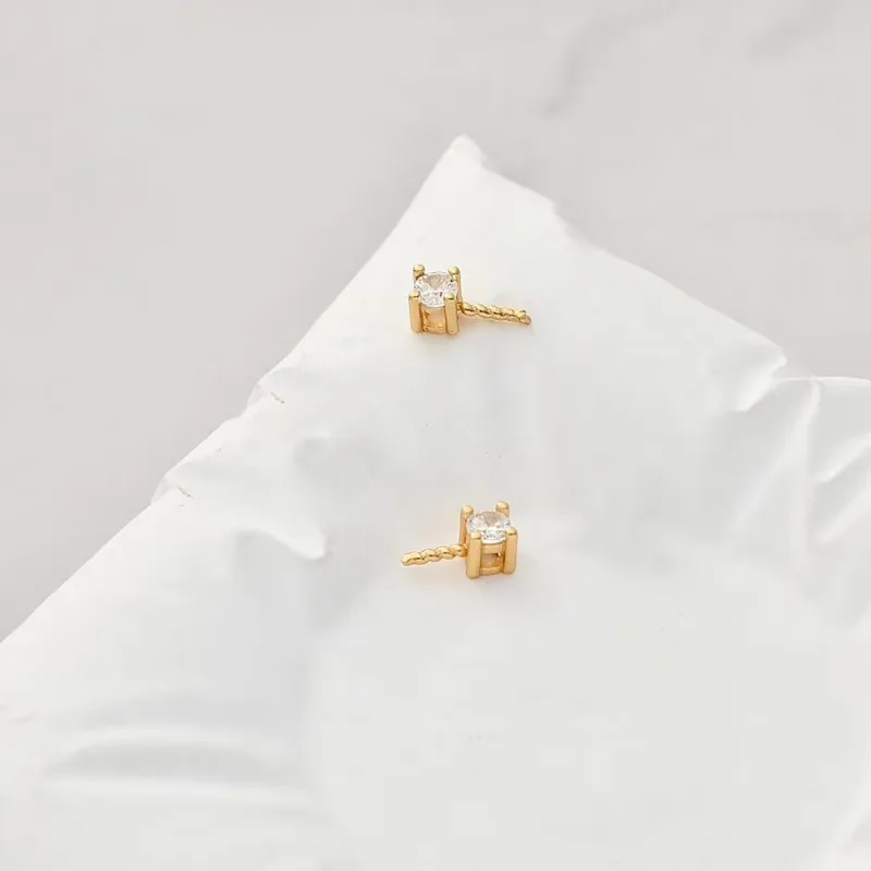 1 قطعة الصلبة 925 فضة 3mm-6mm نصف ثقب اللؤلؤ DIY بها بنفسك اكسسوارات المعلقات الزركون الخرز حامل فارغ مكونات العثور