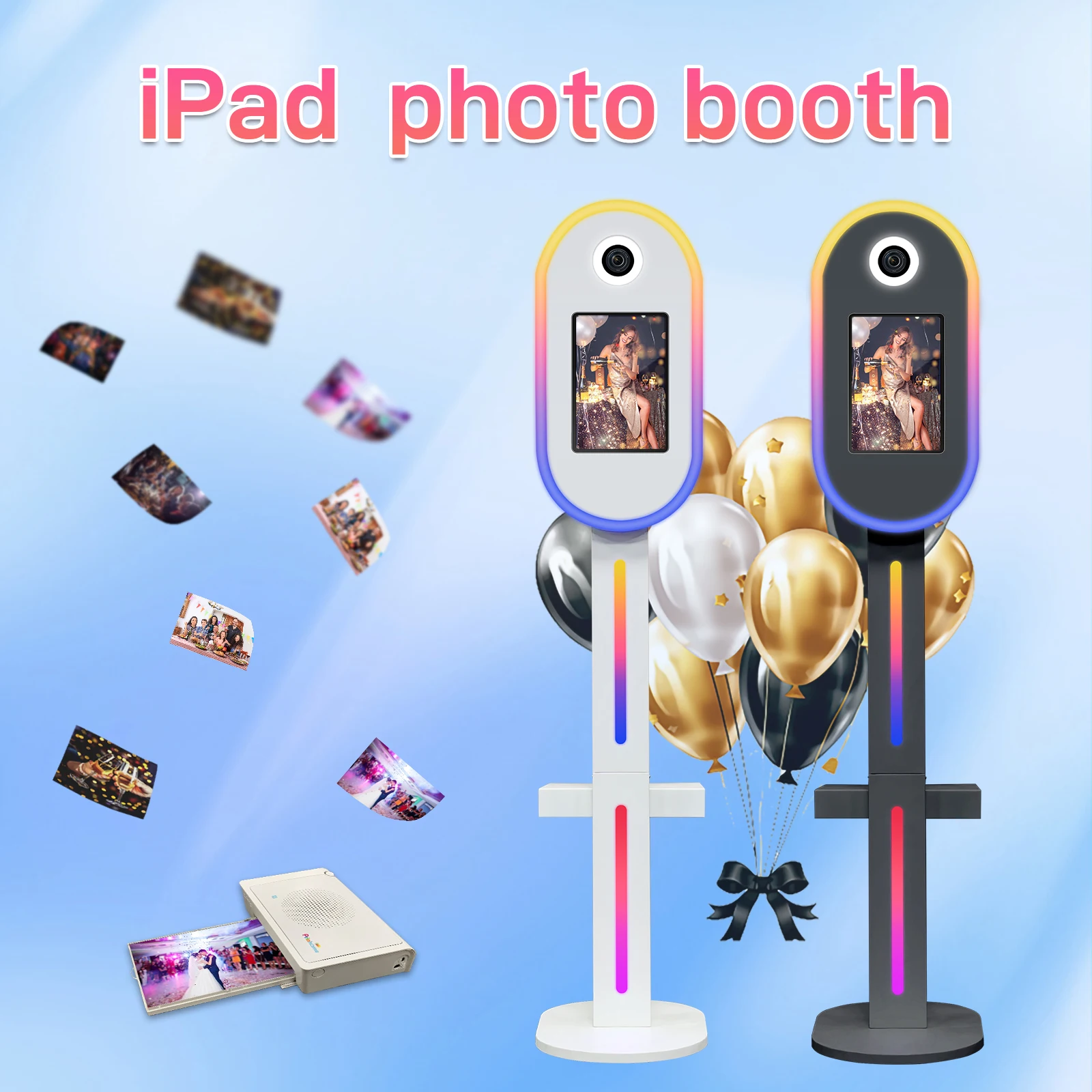 New Style iPad Photo Booth For Party Events Portable Selfie Ipad Photo Booth Machine Stand With Flight Case ( without IPad )