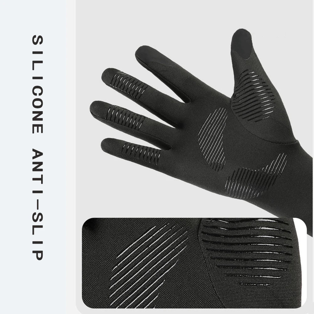 Forros de guantes de esquí, guantes térmicos cálidos para pantalla táctil, traje para hombres y mujeres, guantes de invierno finos y ligeros para ciclismo y correr