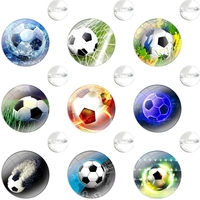 Glass Dome Brooches Badge Pins For Clothes Hat Shirt Lapel Bag Football soccer field