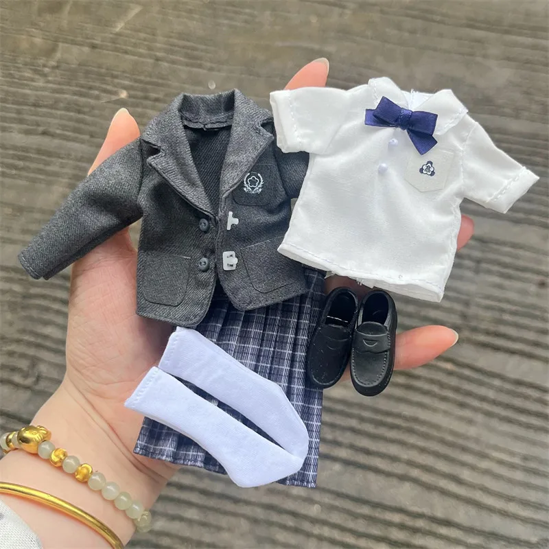 Maßstab 1:6, weiblicher, süßer Matrosenanzug im Preppy-Stil, Faltenrock, Soldatenkleidung, Modell für Ob24/26 Blythe Actionfiguren-Körper – Detail 22