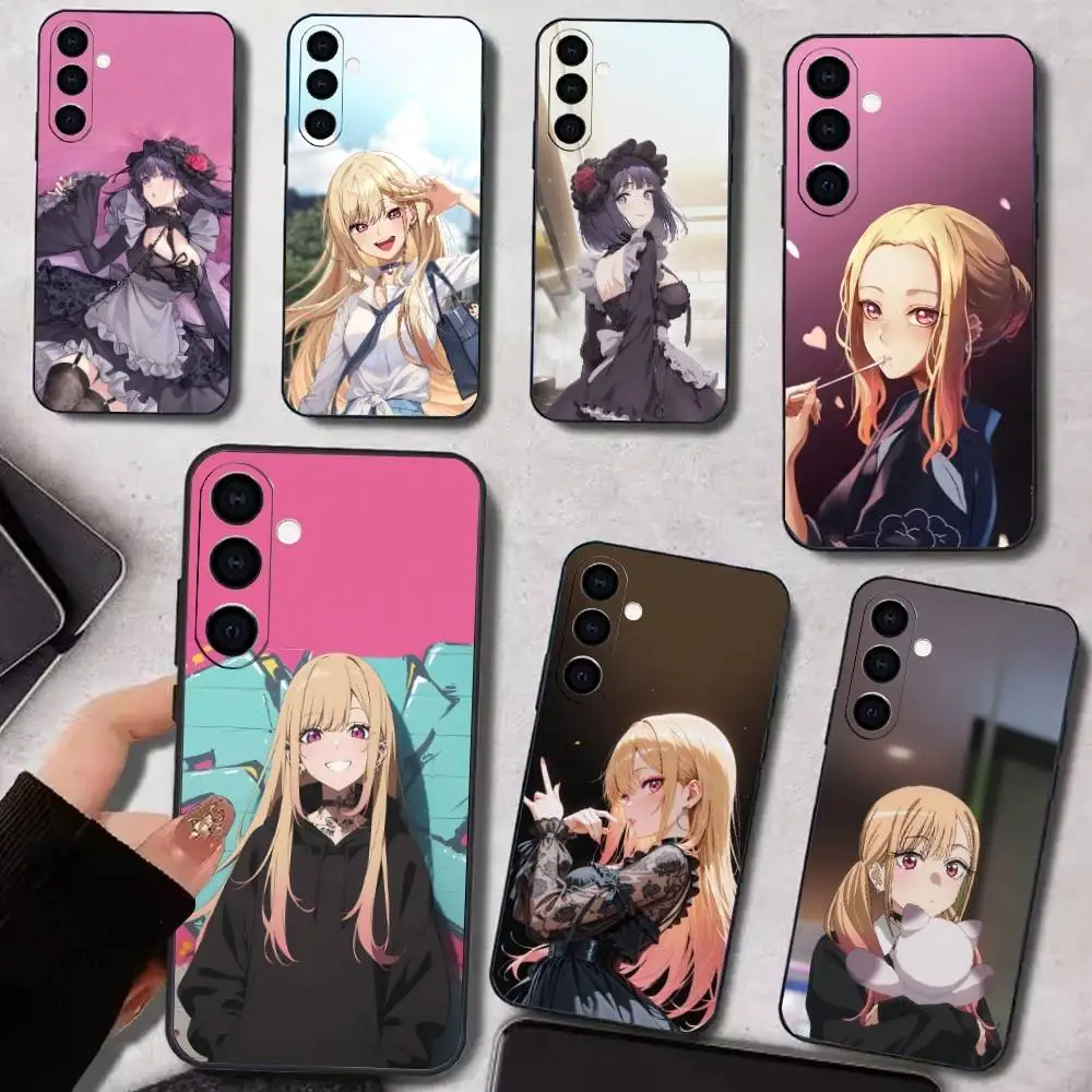 

K-Kitagawa M-Marin Phone Case For Samsung Galaxy A73,A72,A71,A70,A53,A52,A51,Others Soft Black Cover