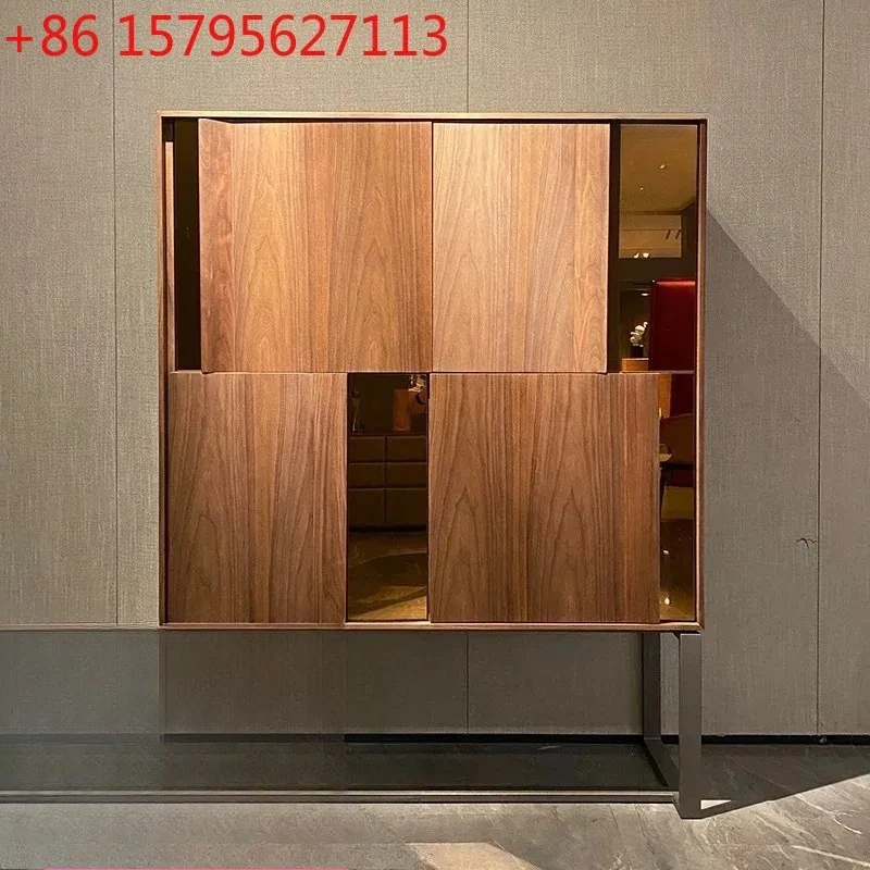 

Итальянский минималистичный приставной шкаф, современный минималистичный шкаф для гостиной, из массива дерева, в скандинавском стиле, для ресторана, прихожей, для хранения вина