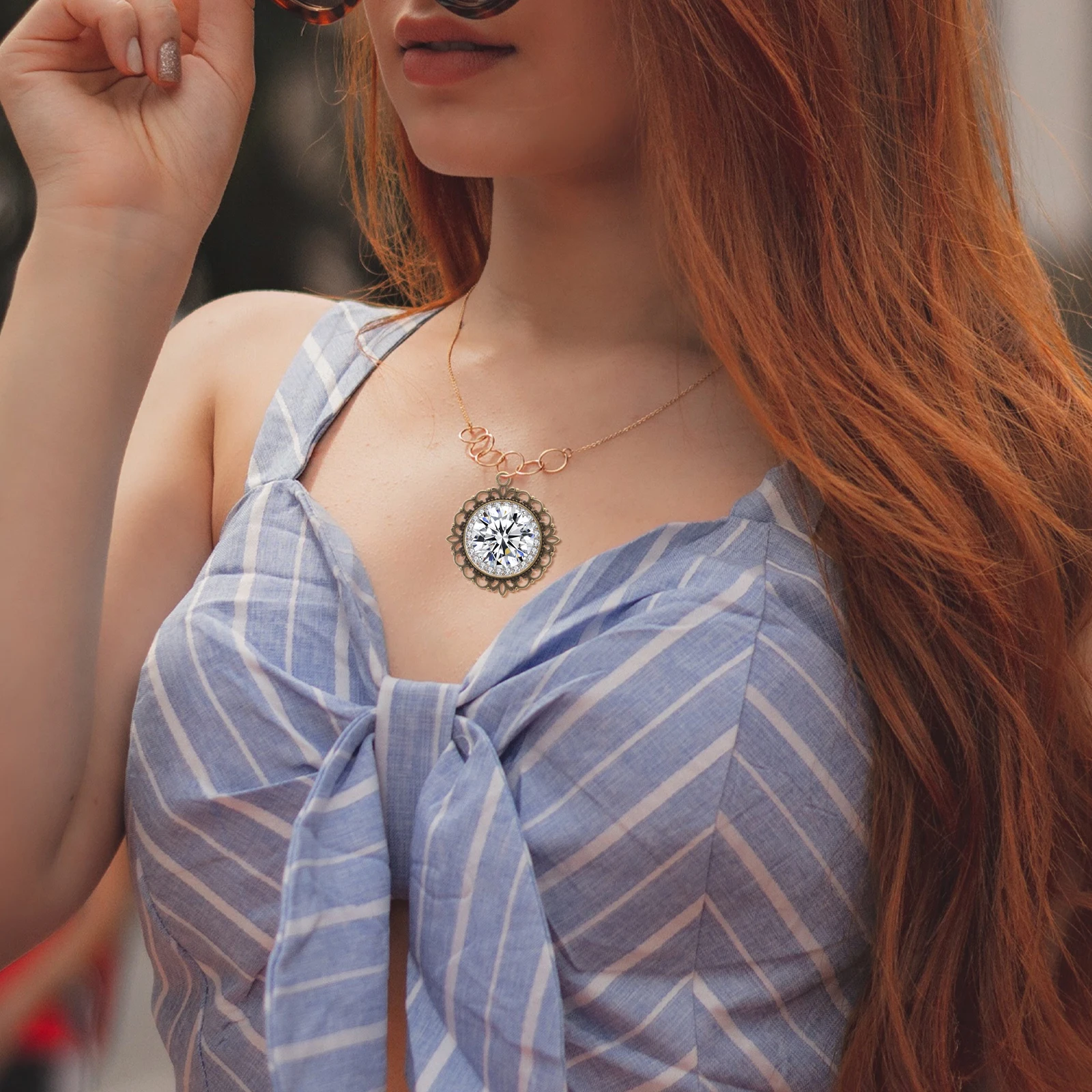 

10 Pcs Vintage Jewelry Accessories Round Pendant Bases Bronze Plated Trays Oval Metal Stamping Blank Bottom Bracket