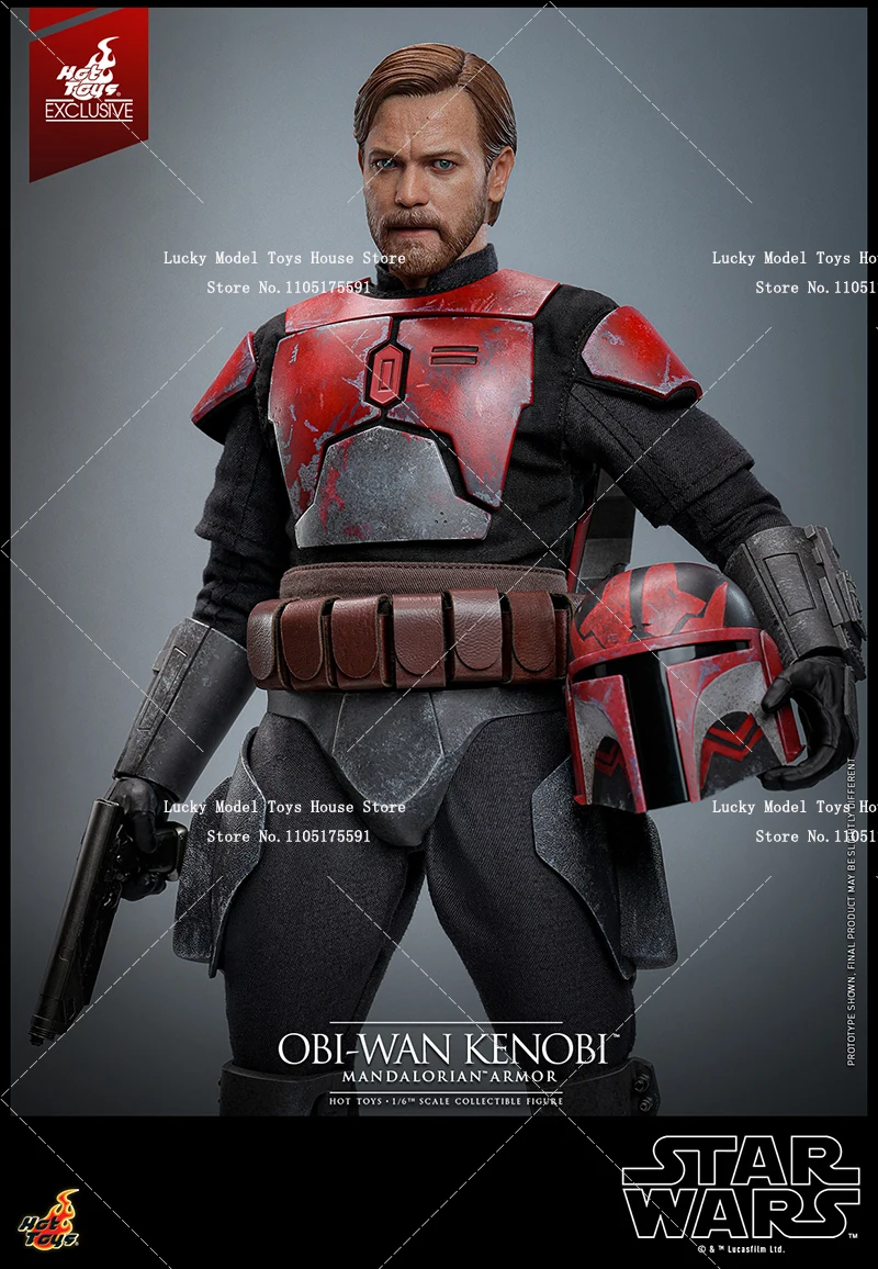 HotToys HT TMS126 1/6 Obi-Wan Kenobi Mandalorian Armor Version Combat Warrior Action Figure Star War Display 12inch Soldie