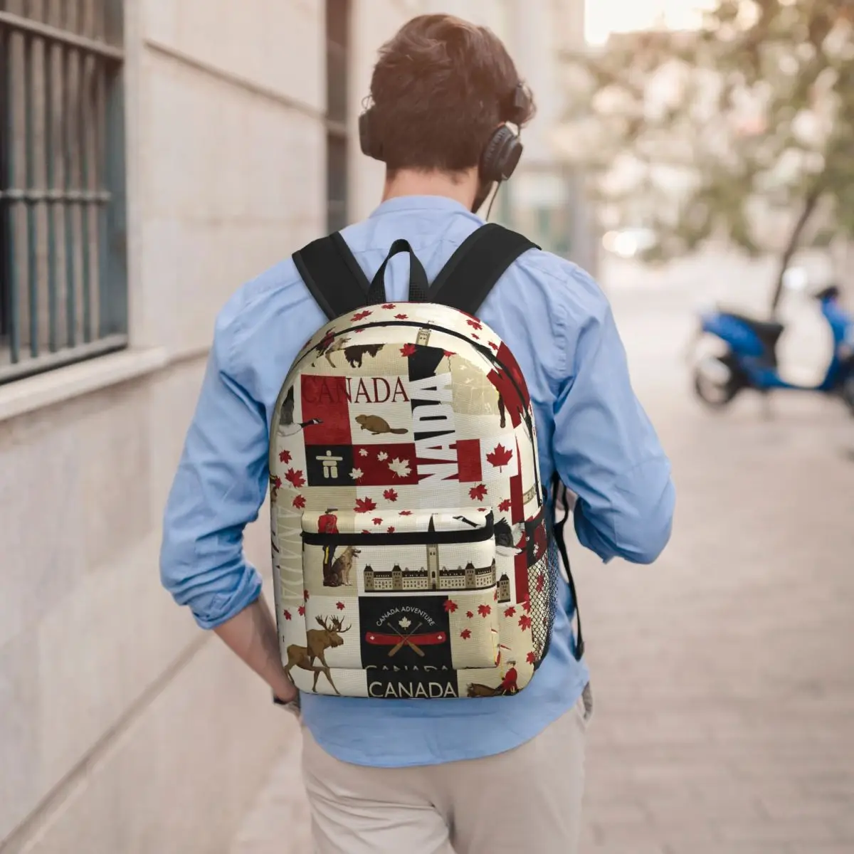 Canada Flag National Culture Backpack Boys Girls BookBag Kids School Bag Computer Shoulder Bags for Men Women