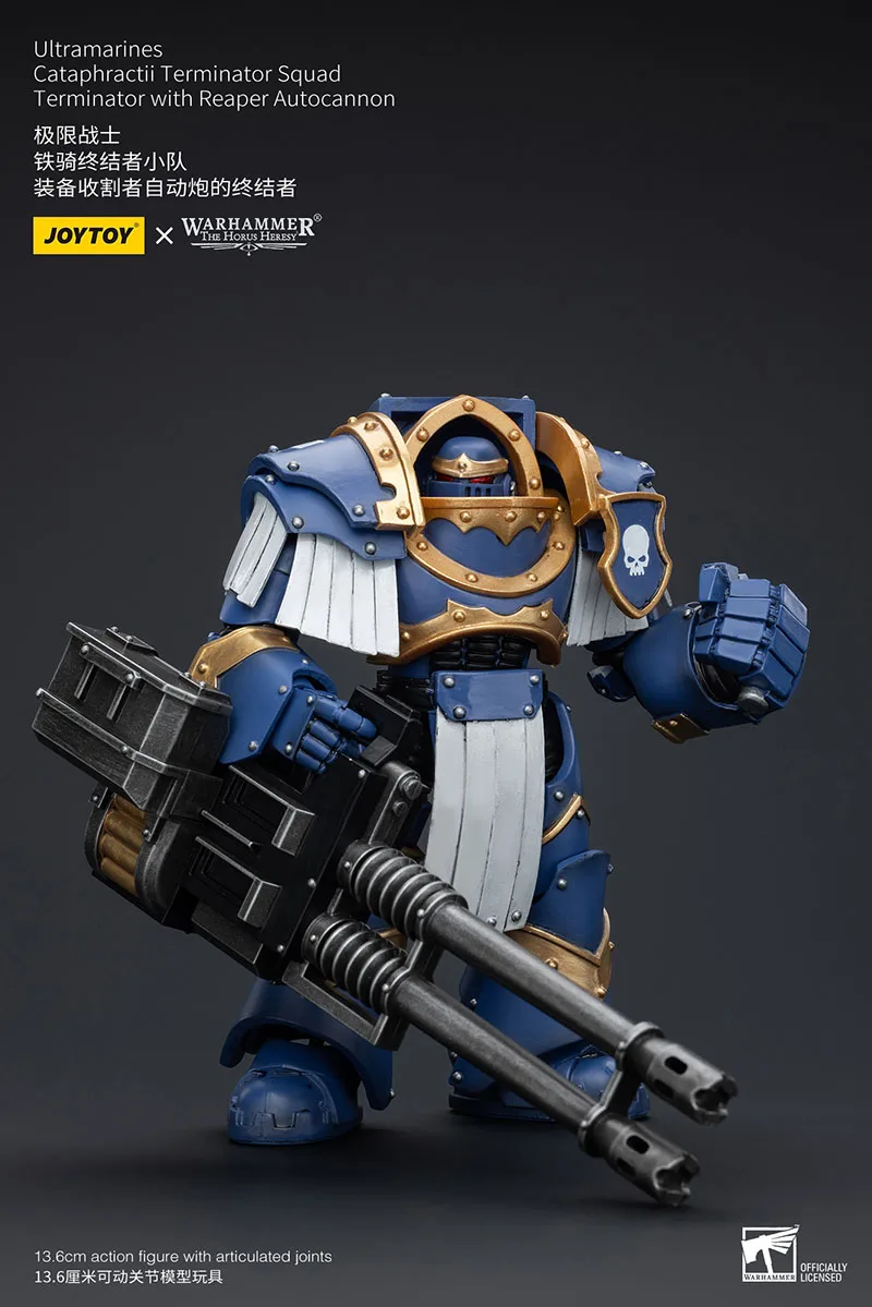 Joytoy warhammer 30k 1/18 ultramarines cataphractii terminator esquadrão sargento figura de ação soldado militar estatueta modelo brinquedo