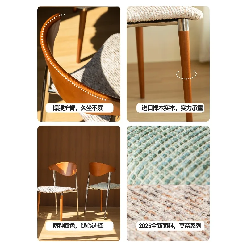 Medieval dining chair, solid wood chair retro dining table