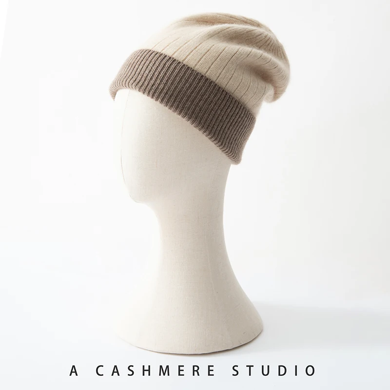 Top Qualität Winter Kaschmir Hüte Frauen Casual Outdoor Warm Halten Kopfbedeckungen Weiche Kaschmir Gestrickte Hut Unisex Skullies Mützen Kappe – Detail 6