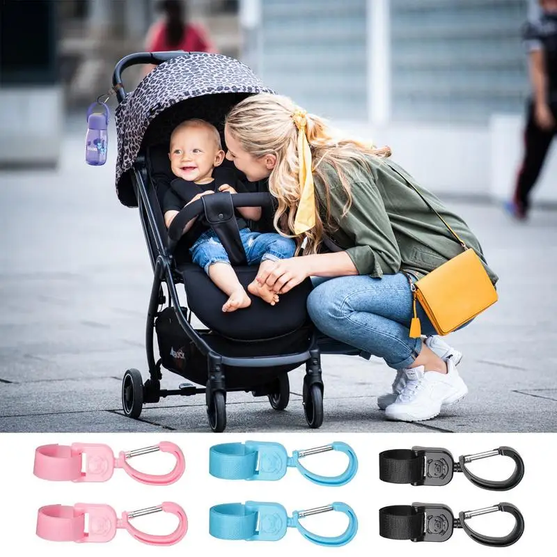 Stroller Hooks 2 Pieces Stroller Accessories Bag Hooks Baby Stroller Hooks For Hanging Diaper Bags Grocery Bag