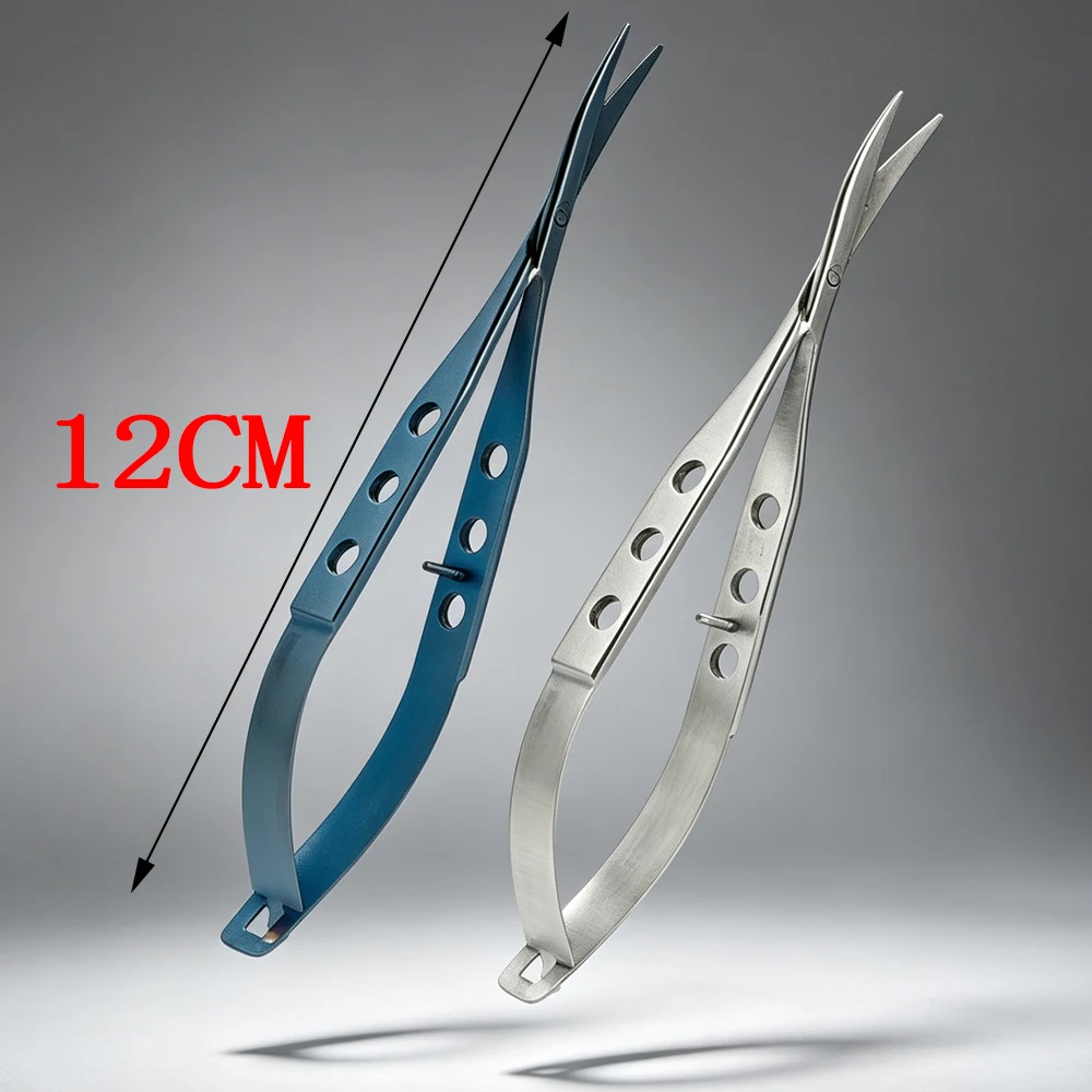 Blunt Curved Conjunctival Eye Scissors Stainless Steel Titanium Optional Precision Ophthalmic Surgical Instrument