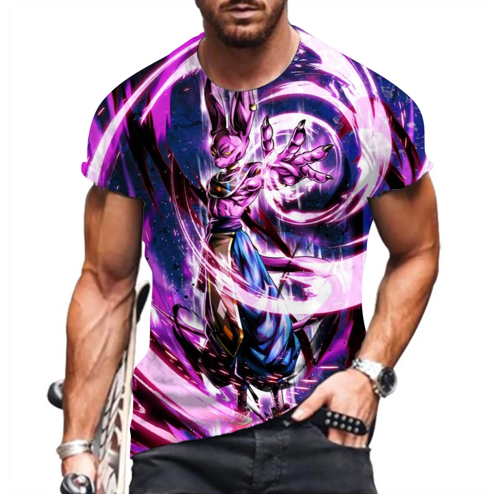 T-shirts Men Clothing Men's T-shirt Trend Dragon Ball Z Hip Hop Streetwear Goku Super Saiya Tops Fashion Children's 100-5XL New