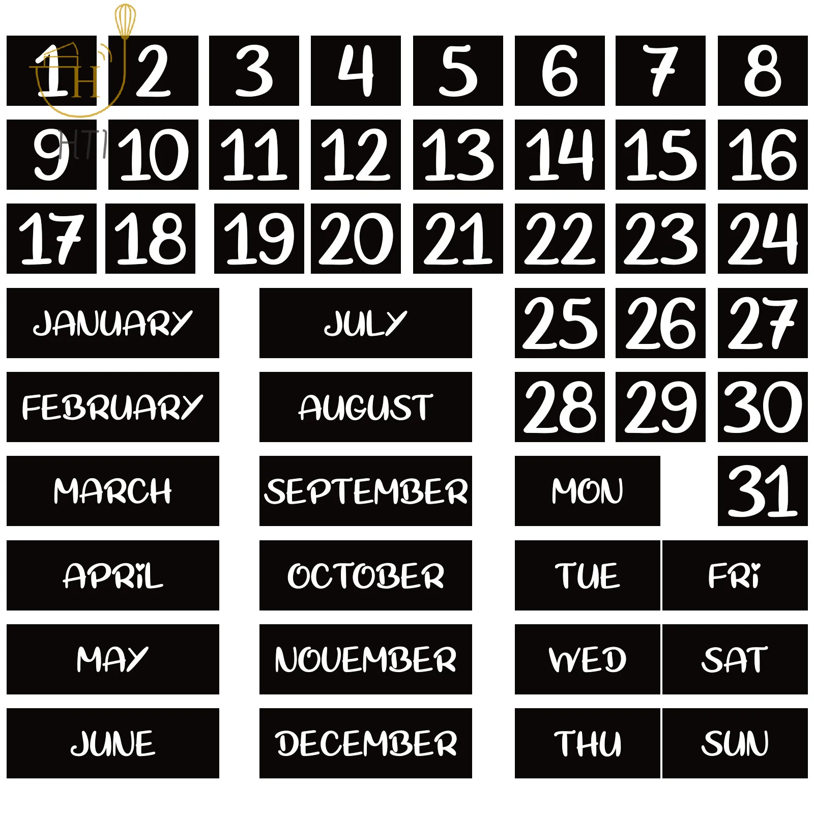 50Pack Magnetic Fridge Calendar Magnetic Days Of The Week And Months Magnetic Calendar Dates Indicators For Office Magnetic Cale