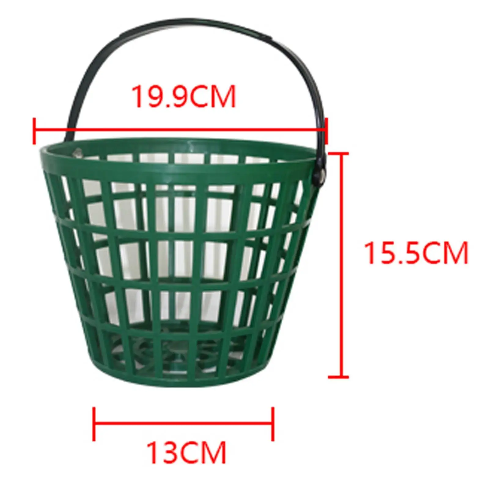 Cesta para pelotas de golf, contenedor irrompible para almacenamiento de pelotas de golf con asa para