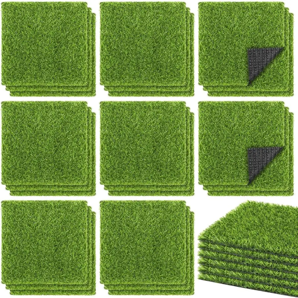

12x12 Inch Artificial Grass Mats, 30-Pack, Realistic Synthetic Turf Tiles with Drainage for Patio, Deck, or Lawn Decor
