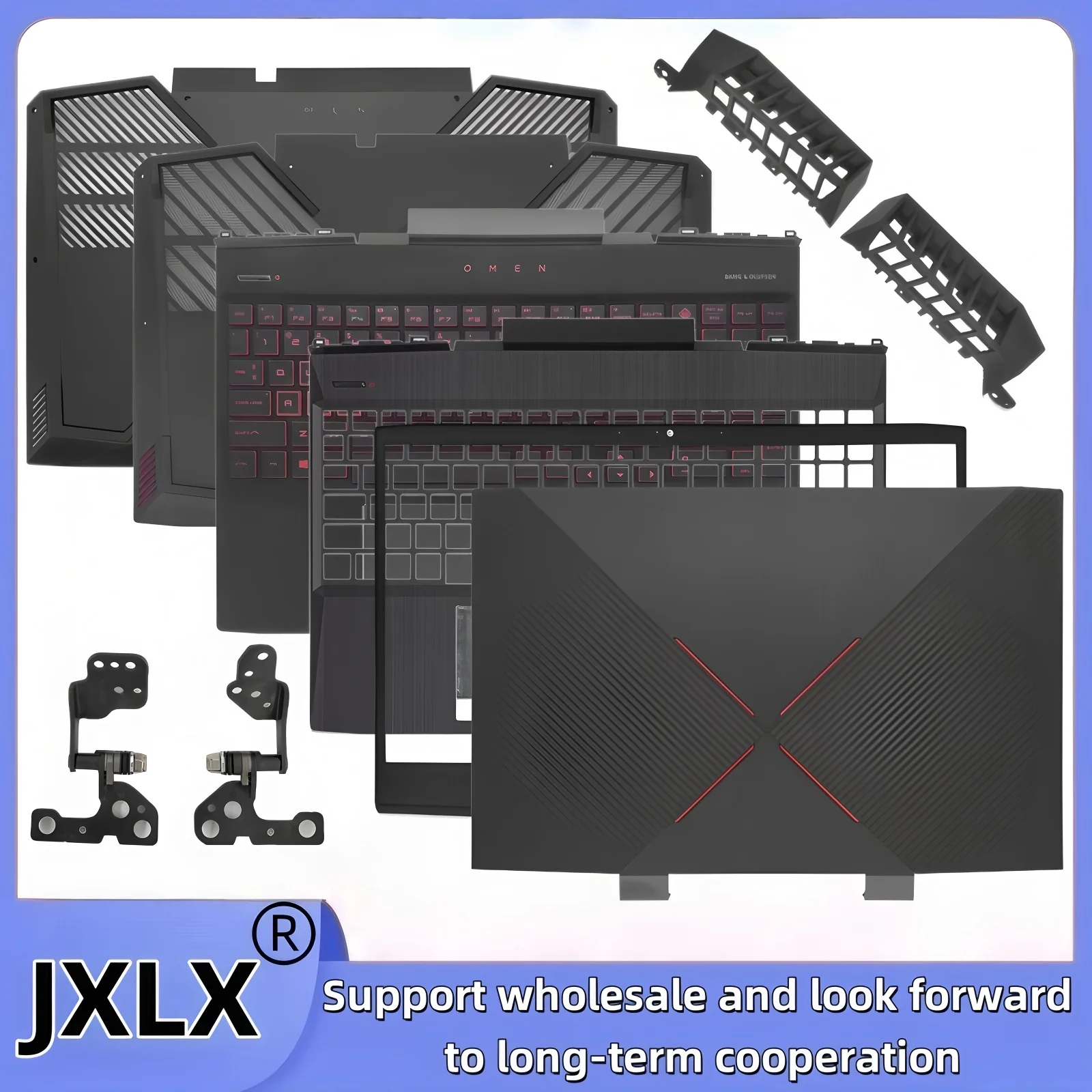 

JXLX® New for HP OMEN 4/5 15-DC TPN-Q211 Laptop LCD Back Cover Top Case/Palmrest Cover/Bottom Base Cover Lower Case/hinge